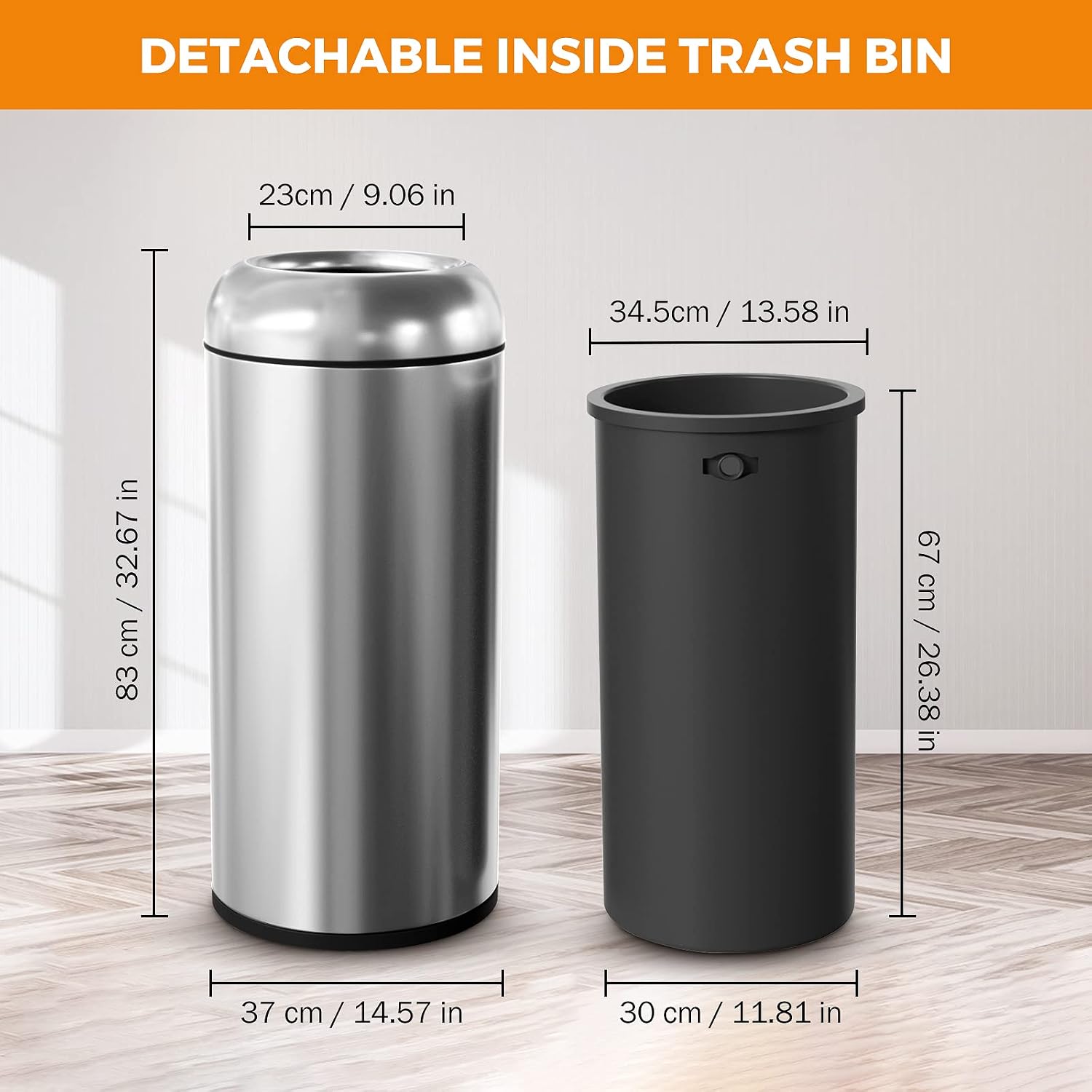 Metallic 16.5‑Gallon Open‑Top  - Commercial Kitchen Bin review and price