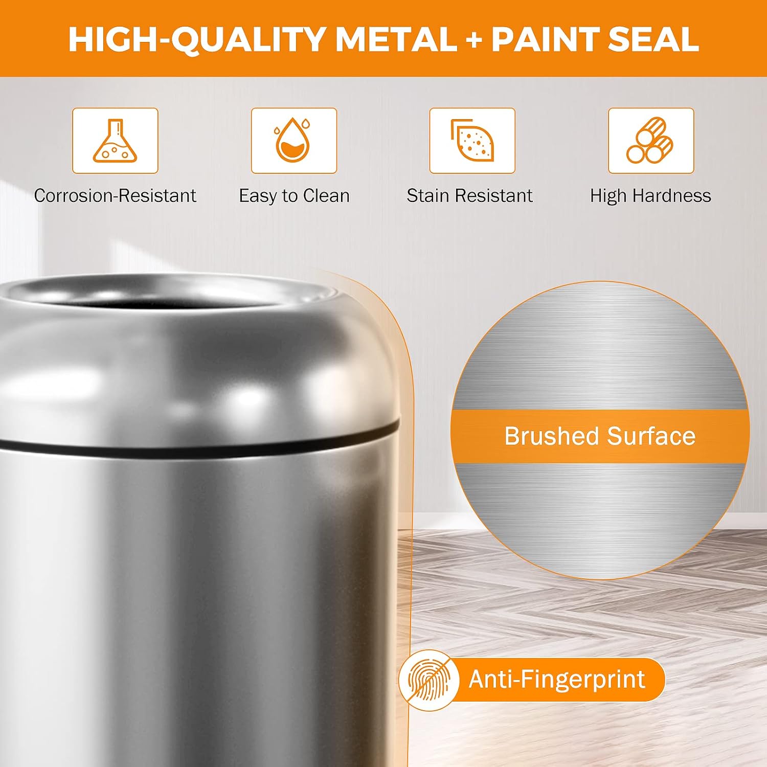 Metallic 16.5‑Gallon Open‑Top  - Commercial Kitchen Bin review and price