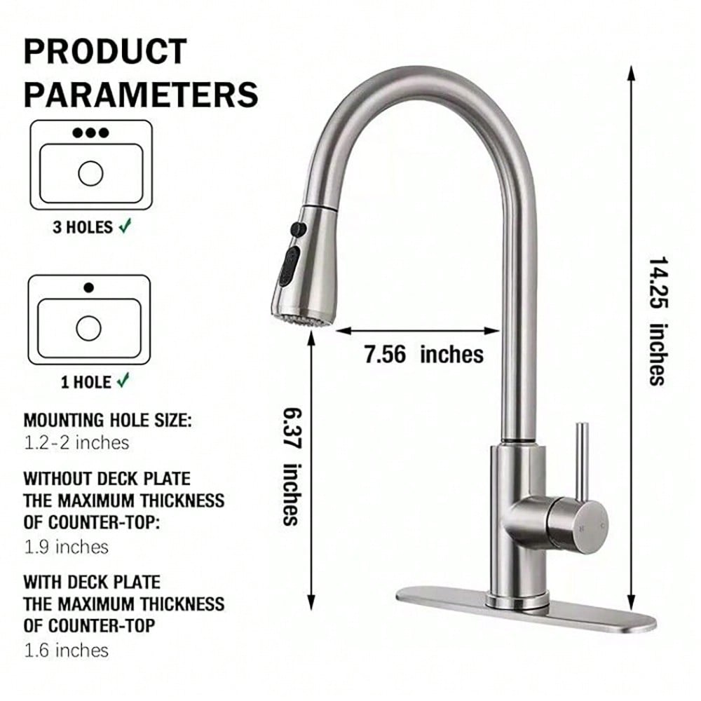 Kitchen Faucet With Pull-Down  - Commercial Kitchen And Bar review and price