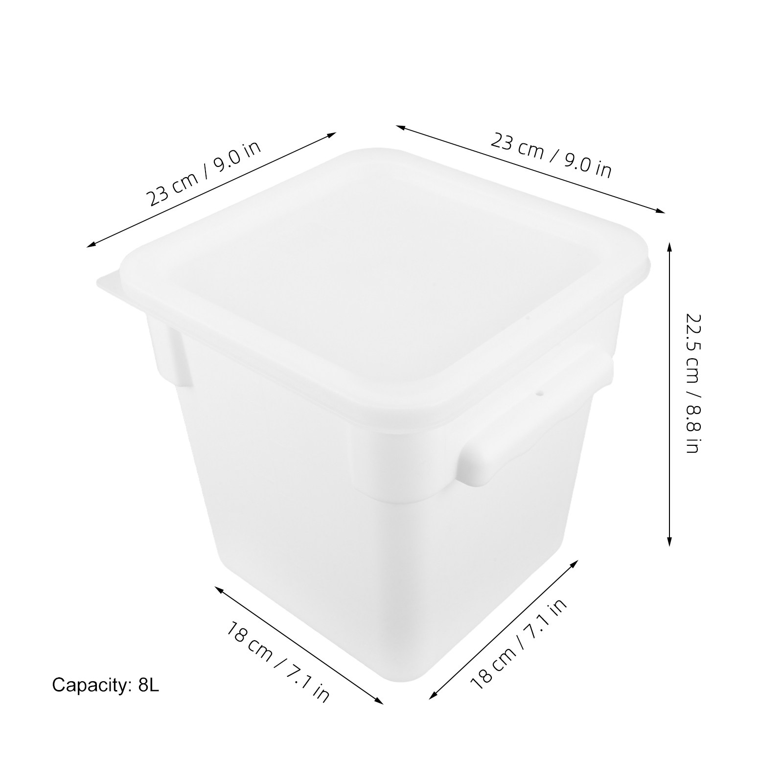 Plastic Square Commercial Stor - Commercial Kitchen Bin review and price